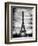 Instants of Paris B&W Series - Eiffel Tower, Paris, France-Philippe Hugonnard-Framed Art Print