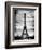 Instants of Paris B&W Series - Eiffel Tower, Paris, France-Philippe Hugonnard-Framed Art Print