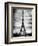 Instants of Paris B&W Series - Eiffel Tower, Paris, France-Philippe Hugonnard-Framed Art Print