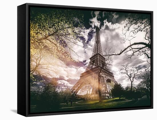 Instants of Series - Eiffel Tower - Paris, France-Philippe Hugonnard-Framed Premier Image Canvas