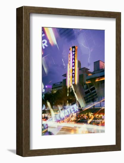 Instants of Series - Miami Beach Art Deco District - The Breakwater Hotel South Beach - Florida-Philippe Hugonnard-Framed Photographic Print