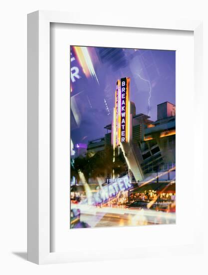 Instants of Series - Miami Beach Art Deco District - The Breakwater Hotel South Beach - Florida-Philippe Hugonnard-Framed Photographic Print