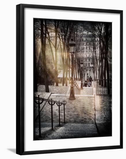 Instants of Series - Steps up to Montmartre - Paris, France-Philippe Hugonnard-Framed Photographic Print