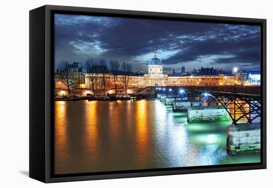 Institut De France Building in Paris, France at Night-TTstudio-Framed Premier Image Canvas