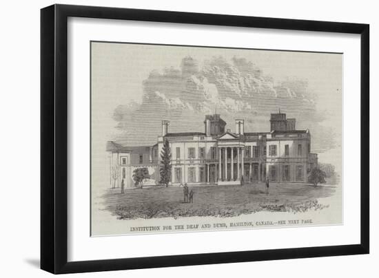 Institution for the Deaf and Dumb, Hamilton, Canada-null-Framed Giclee Print