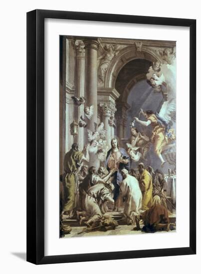 Institution of the Eucharist-Giovanni Battista Tiepolo-Framed Art Print