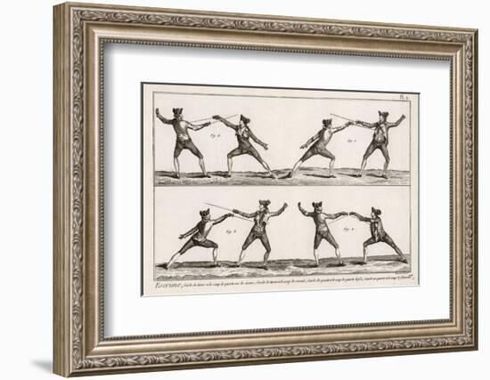 Instruction in the Art of Fencing. 2 of 9-null-Framed Photographic Print