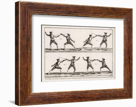Instruction in the Art of Fencing. 2 of 9-null-Framed Photographic Print