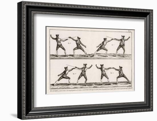 Instruction in the Art of Fencing. 2 of 9-null-Framed Photographic Print