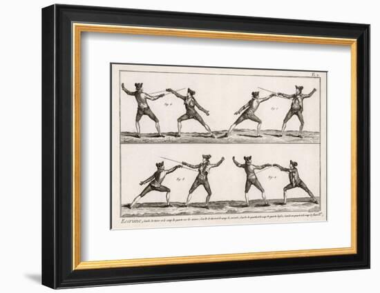 Instruction in the Art of Fencing. 2 of 9-null-Framed Photographic Print