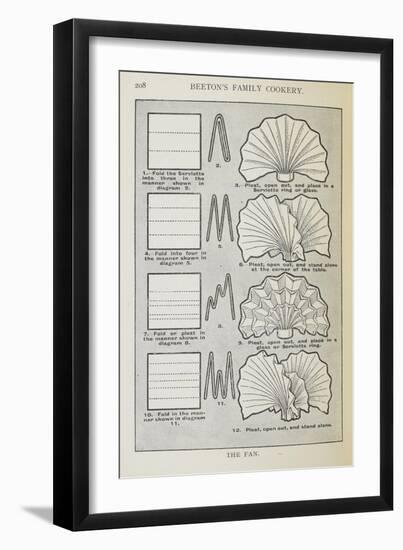 Instructions For Folding a Serviette Into a Fan Shape-Isabella Beeton-Framed Giclee Print