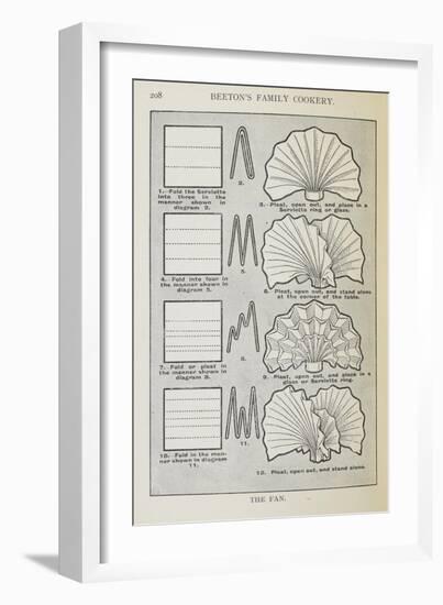 Instructions For Folding a Serviette Into a Fan Shape-Isabella Beeton-Framed Giclee Print