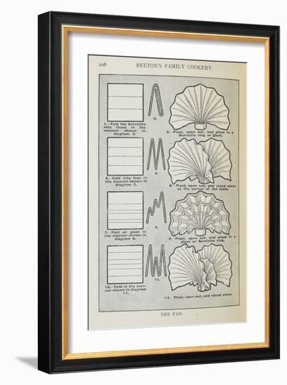 Instructions For Folding a Serviette Into a Fan Shape-Isabella Beeton-Framed Giclee Print