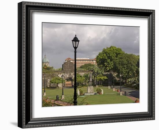 Intamuros City, Overview from the Fort Santiago, Manila, the Philippines, Southeast Asia-De Mann Jean-Pierre-Framed Photographic Print