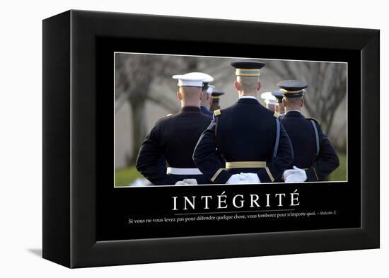 Intégrité: Citation Et Affiche D'Inspiration Et Motivation-null-Framed Premier Image Canvas