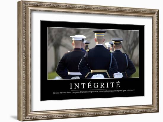 Intégrité: Citation Et Affiche D'Inspiration Et Motivation-null-Framed Photographic Print