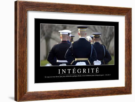 Intégrité: Citation Et Affiche D'Inspiration Et Motivation-null-Framed Photographic Print