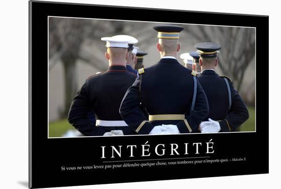 Intégrité: Citation Et Affiche D'Inspiration Et Motivation-null-Mounted Photographic Print