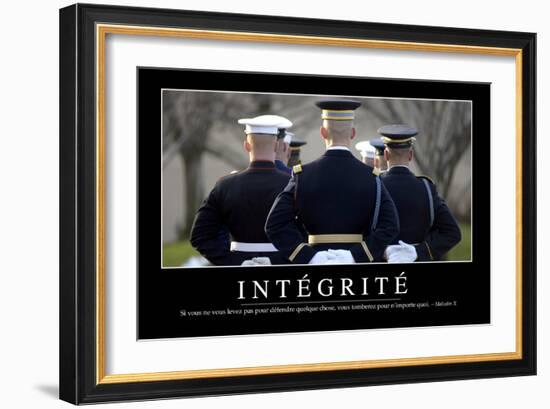 Intégrité: Citation Et Affiche D'Inspiration Et Motivation-null-Framed Photographic Print