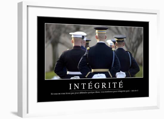 Intégrité: Citation Et Affiche D'Inspiration Et Motivation-null-Framed Photographic Print