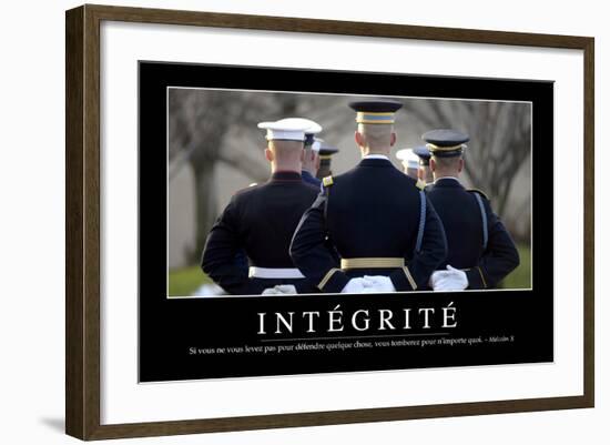 Intégrité: Citation Et Affiche D'Inspiration Et Motivation-null-Framed Photographic Print