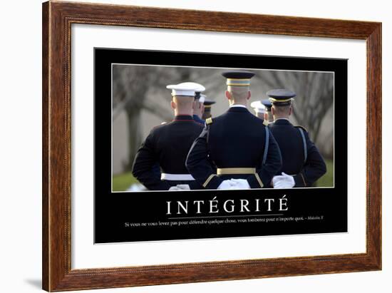 Intégrité: Citation Et Affiche D'Inspiration Et Motivation-null-Framed Photographic Print