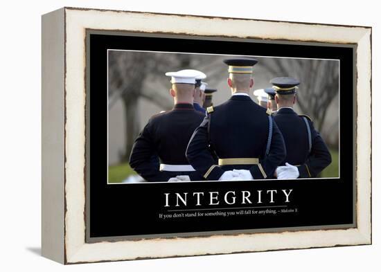 Integrity: Inspirational Quote and Motivational Poster-null-Framed Premier Image Canvas
