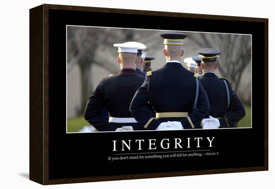 Integrity: Inspirational Quote and Motivational Poster-null-Framed Premier Image Canvas