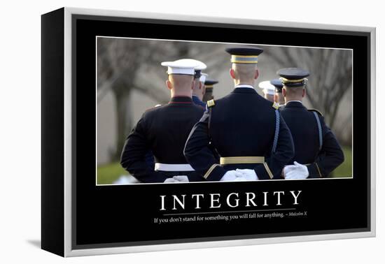 Integrity: Inspirational Quote and Motivational Poster-null-Framed Premier Image Canvas