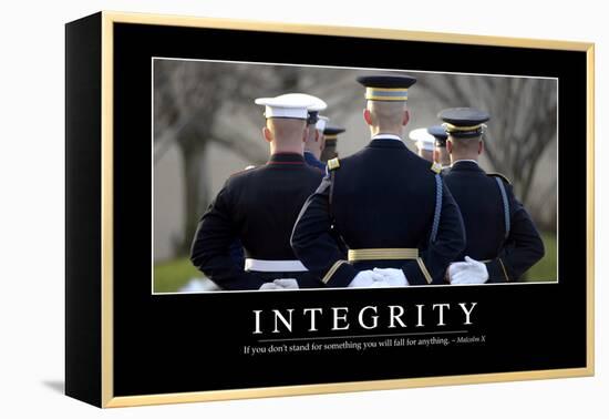 Integrity: Inspirational Quote and Motivational Poster-null-Framed Premier Image Canvas