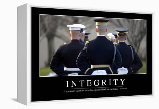 Integrity: Inspirational Quote and Motivational Poster-null-Framed Premier Image Canvas