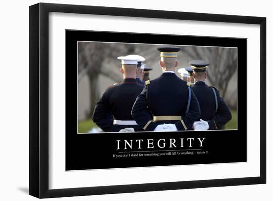 Integrity: Inspirational Quote and Motivational Poster-null-Framed Premium Photographic Print