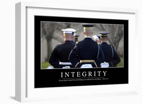 Integrity: Inspirational Quote and Motivational Poster-null-Framed Photographic Print