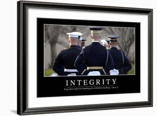 Integrity: Inspirational Quote and Motivational Poster-null-Framed Photographic Print