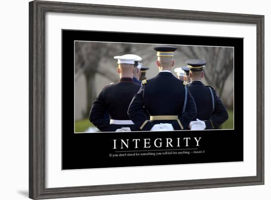 Integrity: Inspirational Quote and Motivational Poster-null-Framed Photographic Print