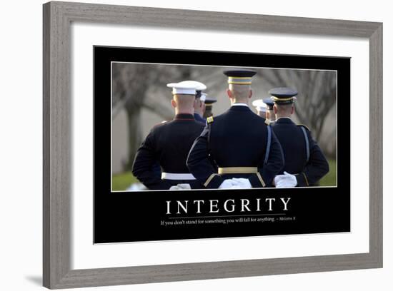 Integrity: Inspirational Quote and Motivational Poster-null-Framed Photographic Print