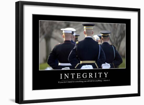 Integrity: Inspirational Quote and Motivational Poster-null-Framed Photographic Print