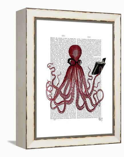 Intelligent Octopus-Fab Funky-Framed Stretched Canvas