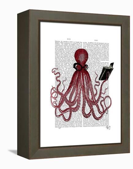 Intelligent Octopus-Fab Funky-Framed Stretched Canvas