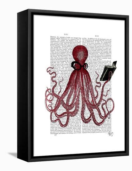 Intelligent Octopus-Fab Funky-Framed Stretched Canvas