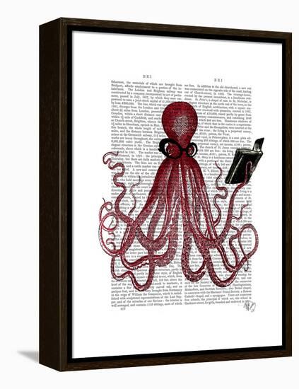 Intelligent Octopus-Fab Funky-Framed Stretched Canvas