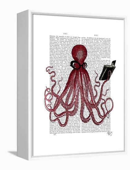 Intelligent Octopus-Fab Funky-Framed Stretched Canvas