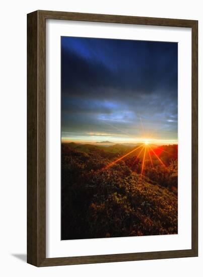 Intemse Sun Star & Dusky Mount Diablo Hills Oakland East Bay-Vincent James-Framed Photographic Print