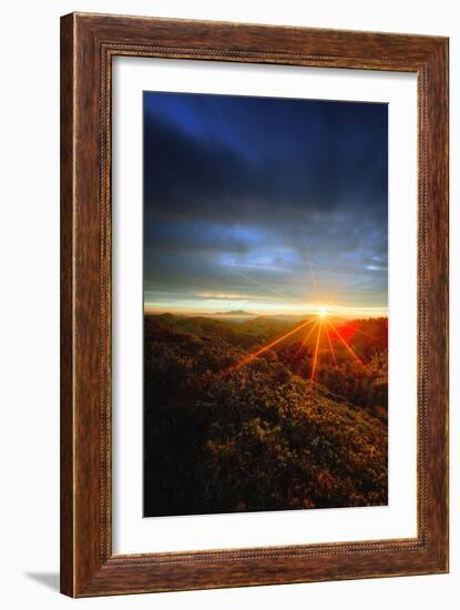 Intemse Sun Star & Dusky Mount Diablo Hills Oakland East Bay-Vincent James-Framed Photographic Print