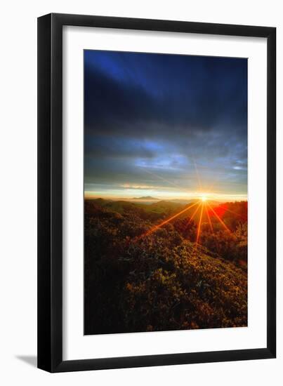 Intemse Sun Star & Dusky Mount Diablo Hills Oakland East Bay-Vincent James-Framed Photographic Print