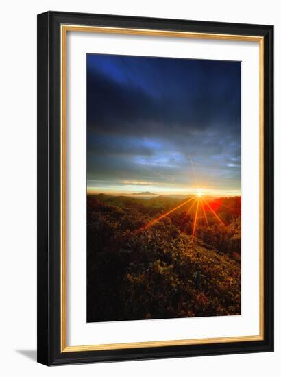 Intemse Sun Star & Dusky Mount Diablo Hills Oakland East Bay-Vincent James-Framed Photographic Print