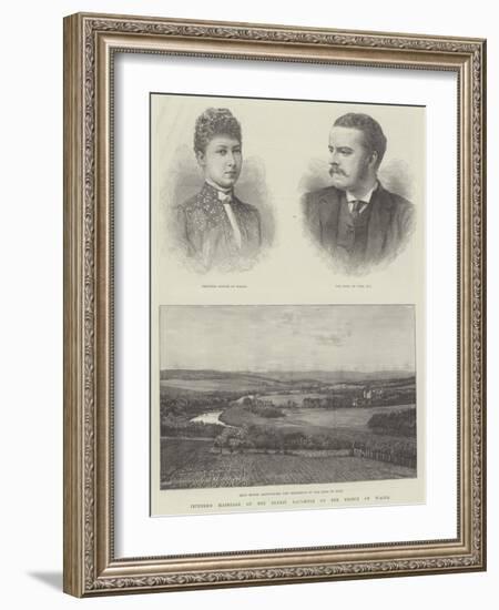 Intended Marriage of the Eldest Daughter of the Prince of Wales-null-Framed Giclee Print