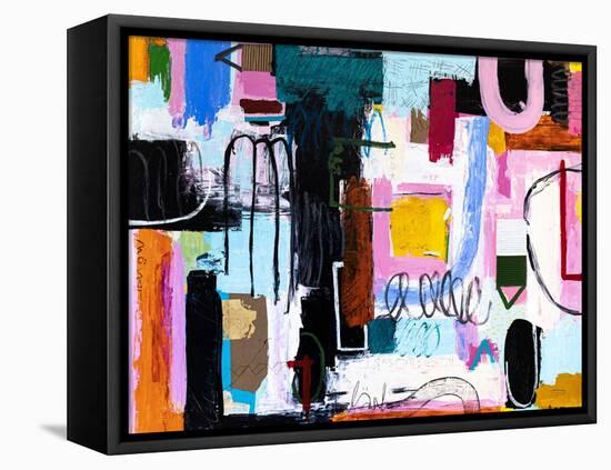 Intention pink-Hyunah Kim-Framed Stretched Canvas