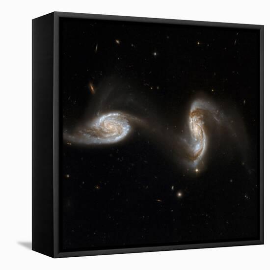 Interacting Galaxies NGC 5257 And 5258-null-Framed Premier Image Canvas