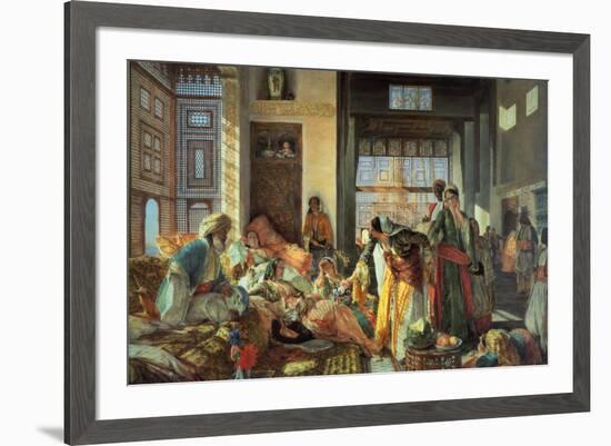 Intercepted Correspondence-John Frederick Lewis-Framed Art Print